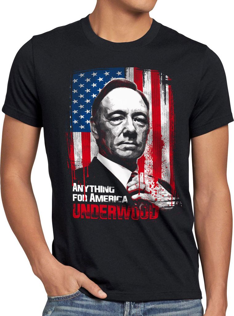 A.N.T. Anything for America Herren T-Shirt house of president underwood cards