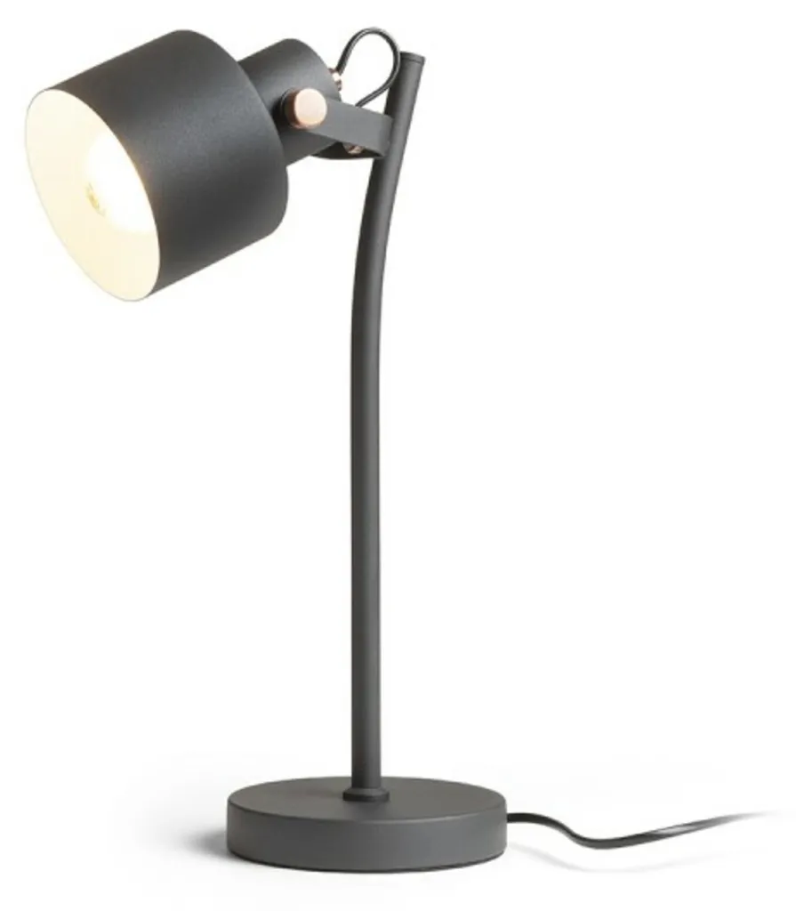 Lampe de bureau design cuivre et noir CELEIA pour coin lecture