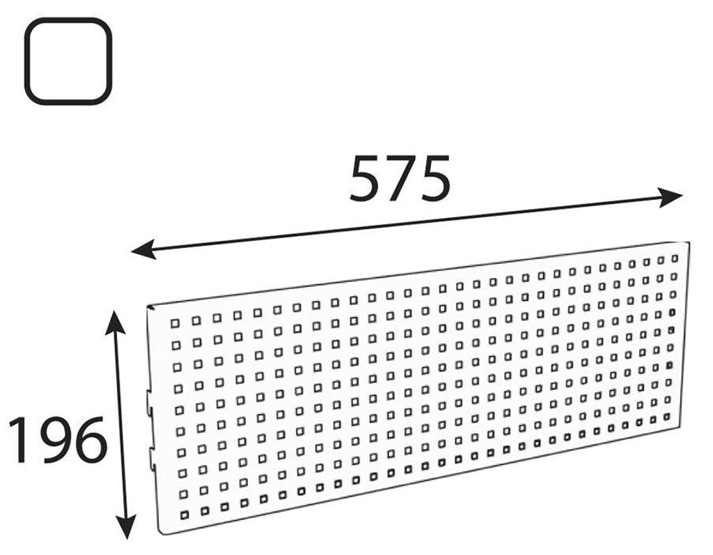 INTEGRI Weiss Lochwand 570mm Garderobensystem Werkzeugwand Garage Werkstatt
