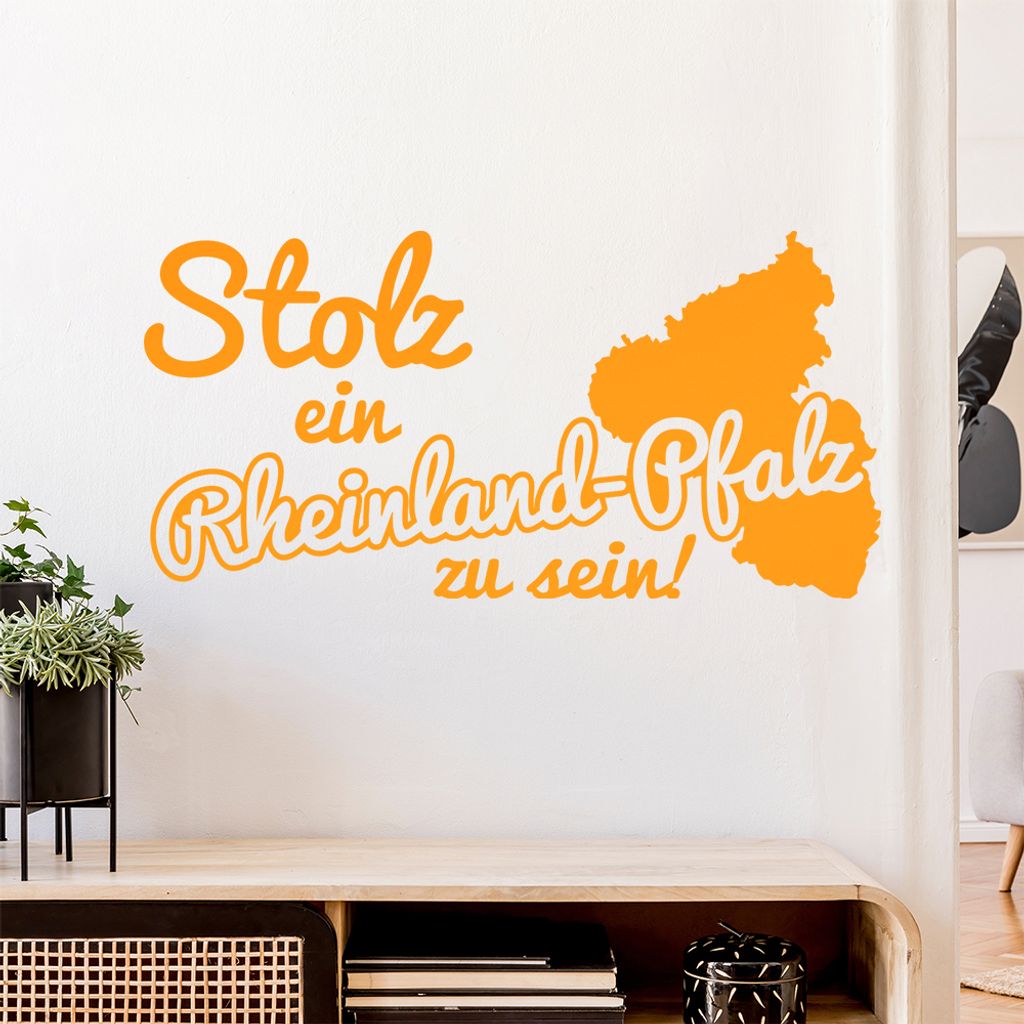 Rheinland-Pfälzer Stolz Wandtattoo Wandaufkleber Wall Sticker - Dekoration, Küche, Wohnzimmer, Schlafzimmer, Badezimmer
