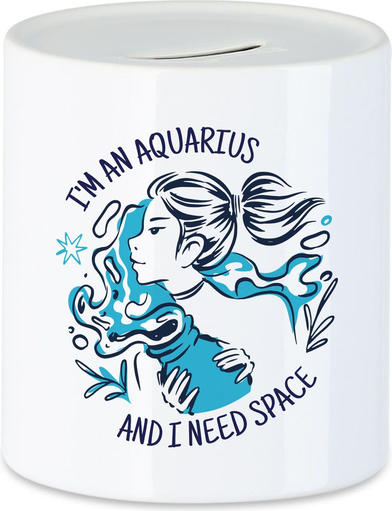 Wassermann Sternzeichen Spardose Aquarius Horoskop Geschenkidee Januar Februar Geburtstag