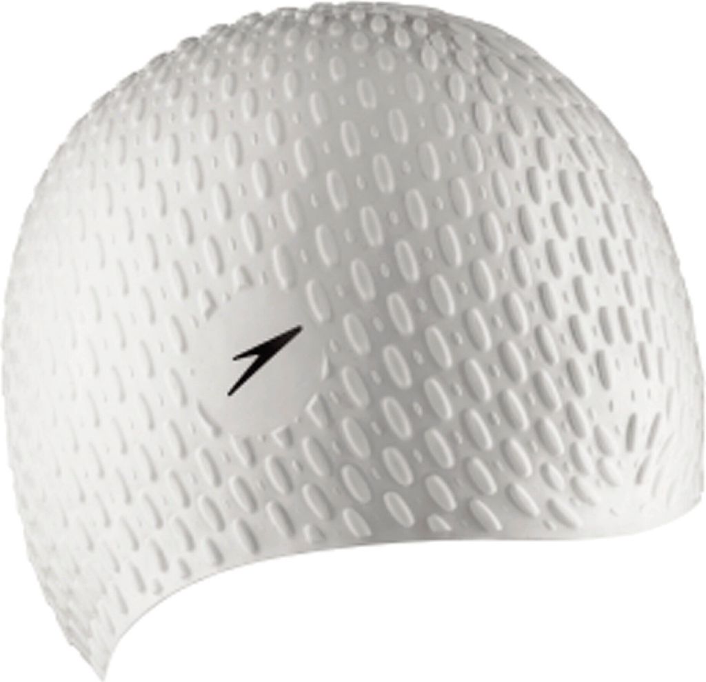 Speedo Badekappe Bubble Cap weiß - Silikon Schwimmzubehör Produktbild 