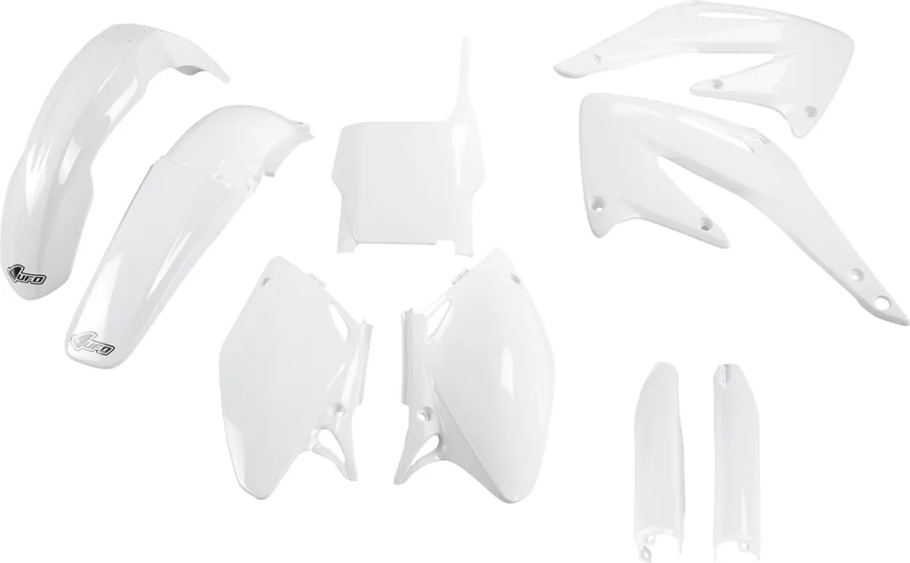 Ensemble de plastiques Honda CRF 450 R 2004 blanc avec protections UFO