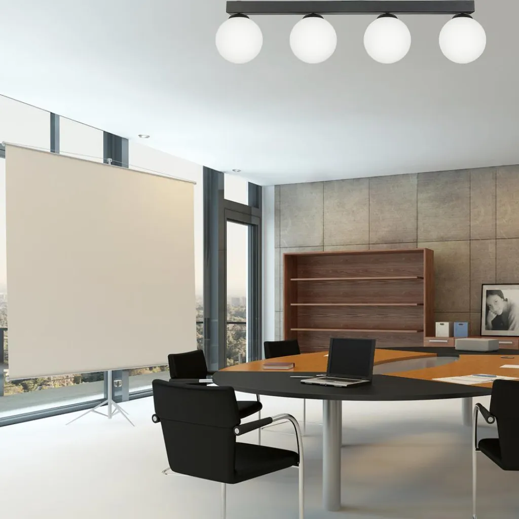 Plafonevole industriale in stile loft, nero, paralume in vetro bianco, E14 ARIAL 13-351