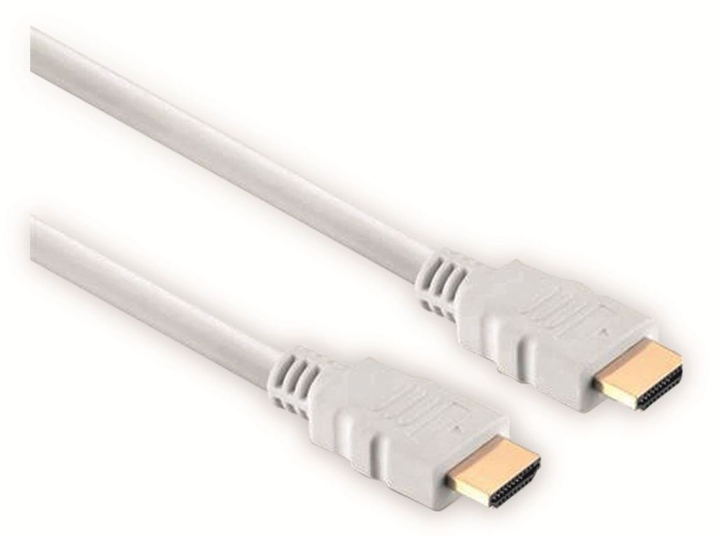 1m HDMI Anschluß Kabel A-Stecker/HDMI A-Stecker HEAC weiß
