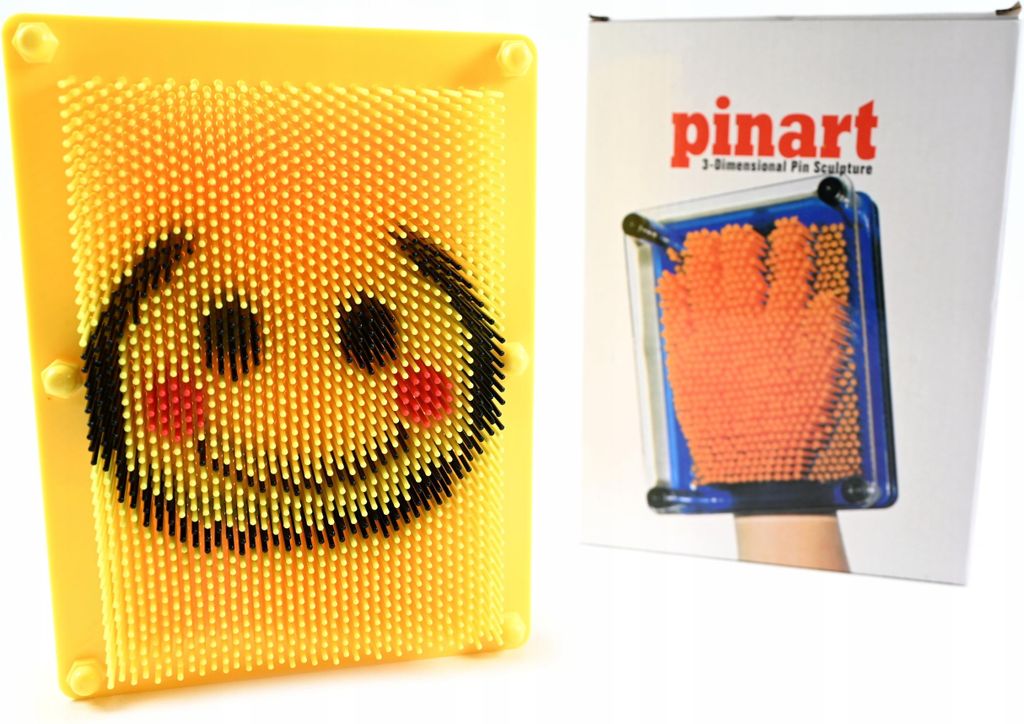 3D Pinart Nagelbrett Gelb 20x15cm - Sensorisches Spielzeug & Kreatives 3D Bild Gadget