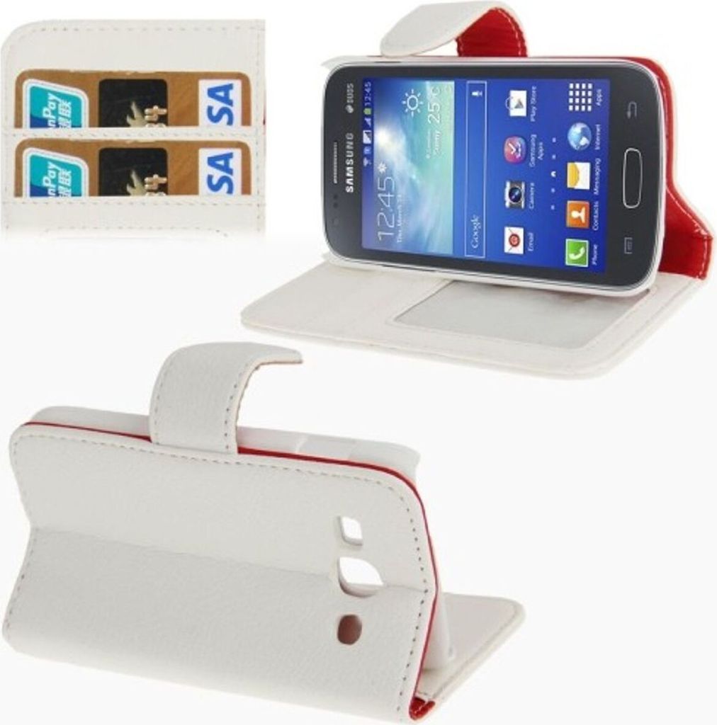 Schutzhülle (Flip Quer) für Handy Samsung Galaxy Ace 3 S7272 Weiß