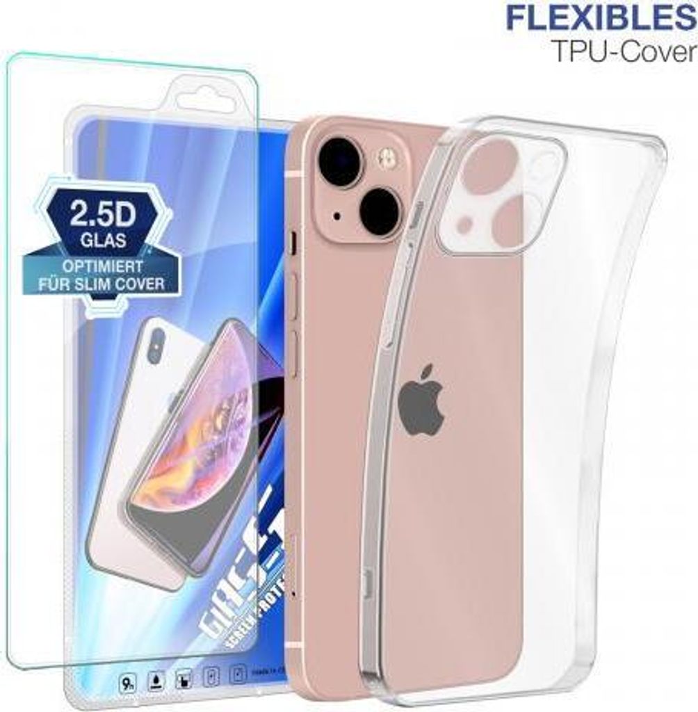 Slim Cover für Apple iPhone 14 mit 9H Displayglas Produktbild 