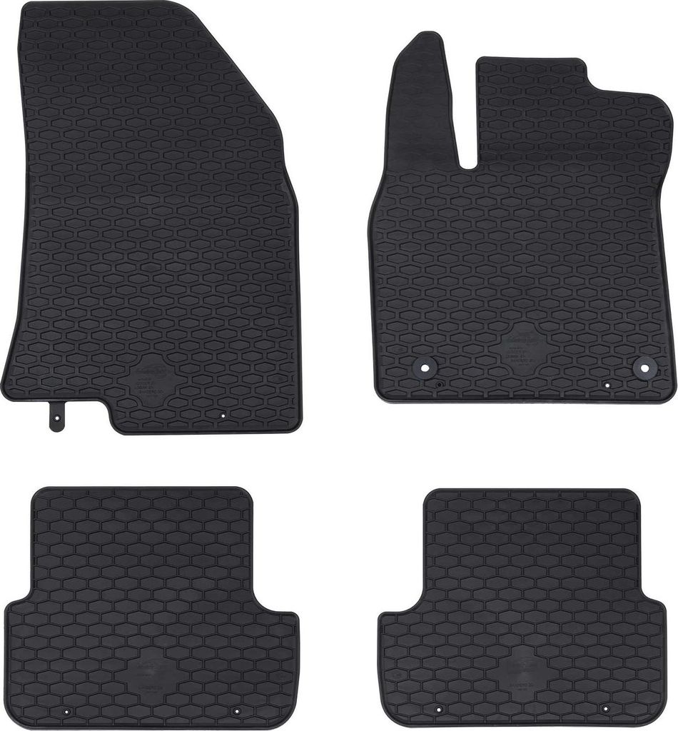 Autofußmatte 4 pcs Schwarz geeignet für SANDERO 2020- Gummi