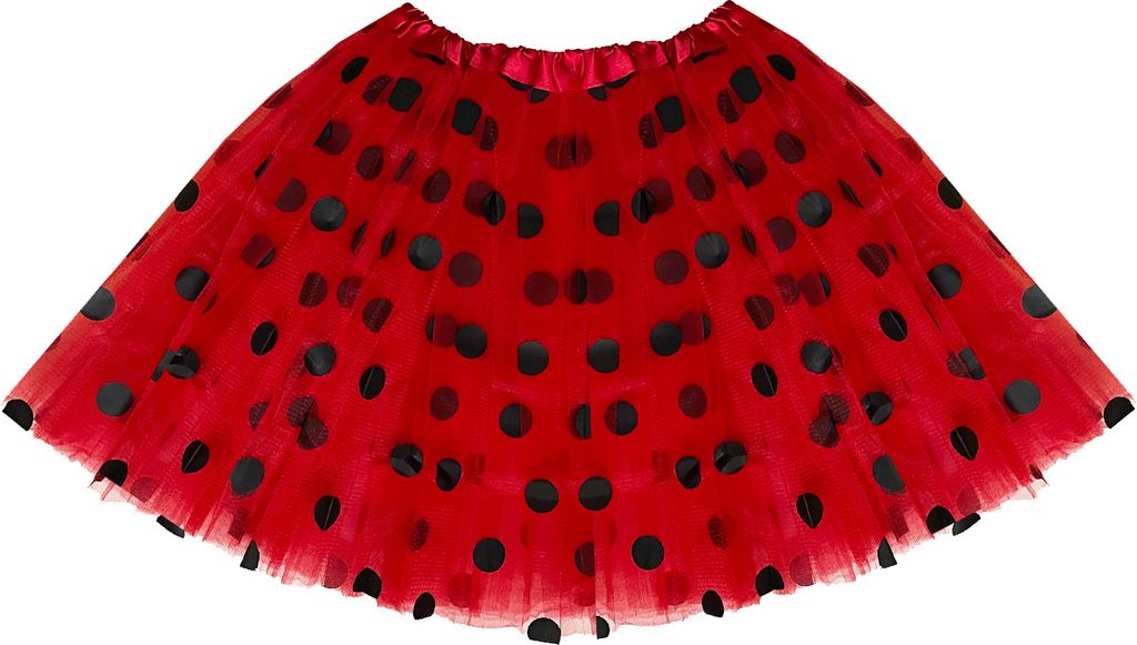 Oblique Unique Tutu Tütü Damen Rock rot schwarz Gepunktet Produktbild 