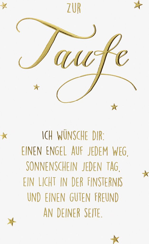 Taufe - Glückwunschkarte im Format 11,5 x 17 cm mit Produktbild 