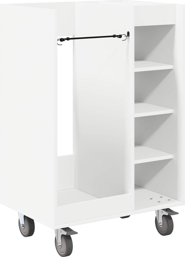 vidaXL Golf Schrank Mit Rad Uni Weiß 65 x 45 x 98 cm