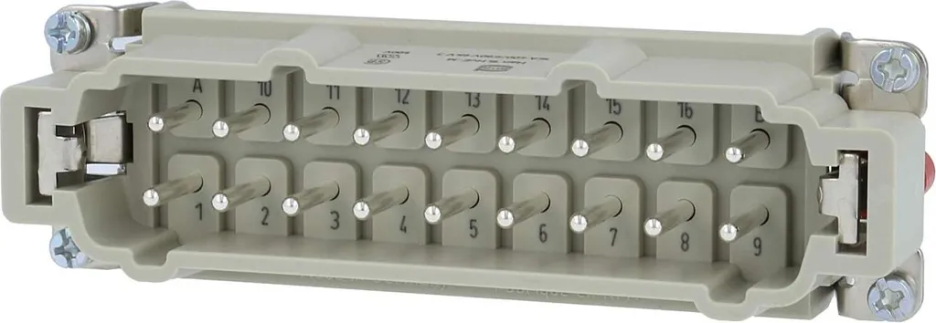 Insert mâle HARTING Han 16HvE 18 pôles avec raccordement à vis