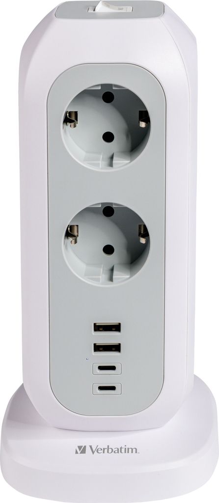 VERBATIM 49547 Stopcontacten-toren - EUPT-01, kabel 2 Productafbeelding 