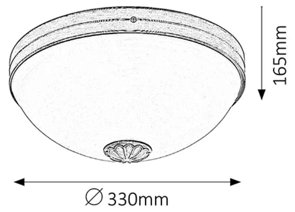 Plafonnier Orchid Bronze 8558 : Solution Éclairage Puissant 2x E27