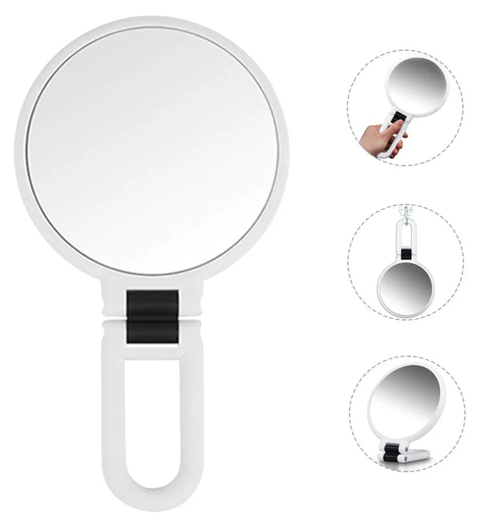 Miroir grossissant 5x à suspendre pour voir chaque détail du visage en blanc