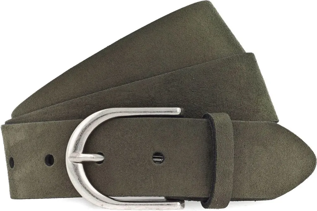 Vanzetti Cintura Donna/Uomo 35mm Suede Oliva W70 - Accessorio Urban