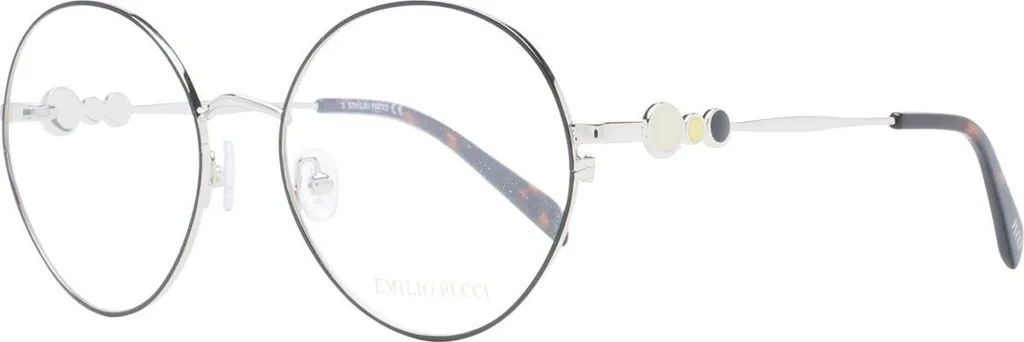 Occhiali Emilio Pucci EP5203 55005 - Design Rotondo in Metallo Nero