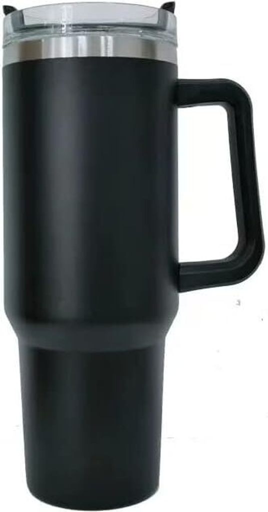 Doppelwandiger Edelstahl Thermobecher mit Strohhalm,40oz 1200ml Becher Tumbler mit Griff und Deckel,Vakuum Isolierbecher Becher,Autobecher Reisebec...