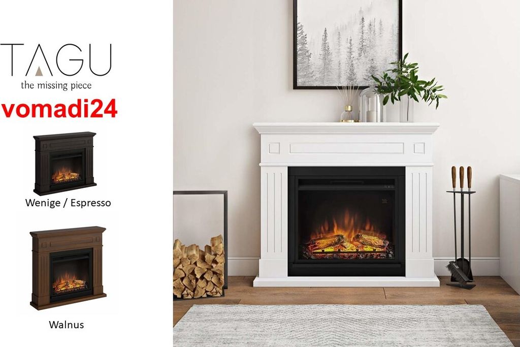 TAGU Elektrokamin Larsen weiss 23 Zoll Powerflame 1500 Watt Produktbild 5