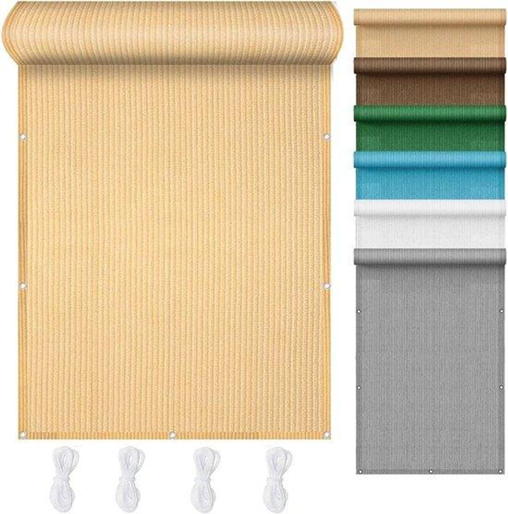 Schattenschirm für Garten - Bäume schützen - Buiten schaduwdoek - atmungsaktives - 220 x 330 cm - Creme