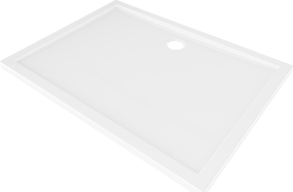 Mexen Flow rechteckige Slim-Duschwanne 90 x 80 cm, weiß glänzend - 46R108090