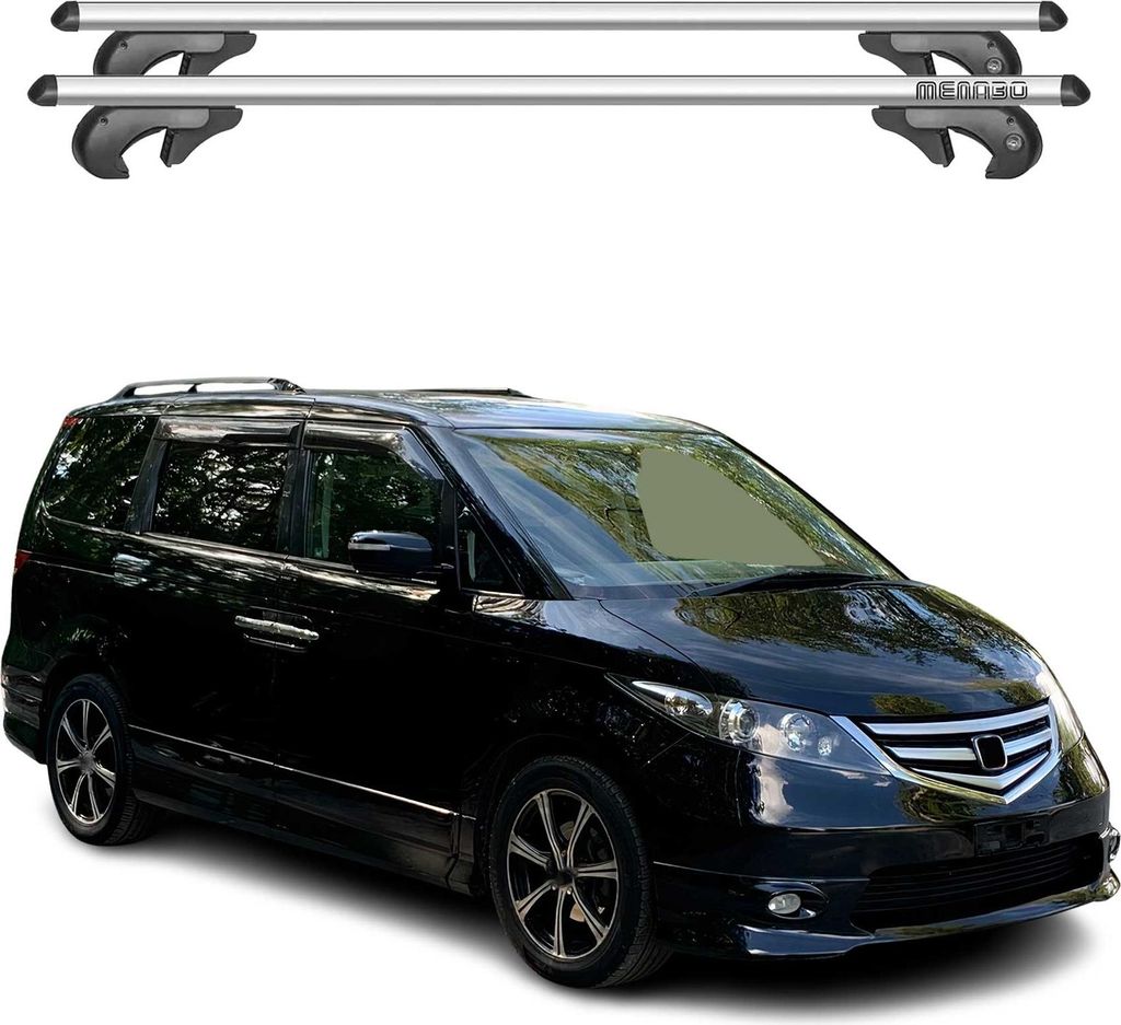 Menabo Dachträger Grundtäger für Honda Elysion 2004-2015 90kg Alu Silber 2 tlg