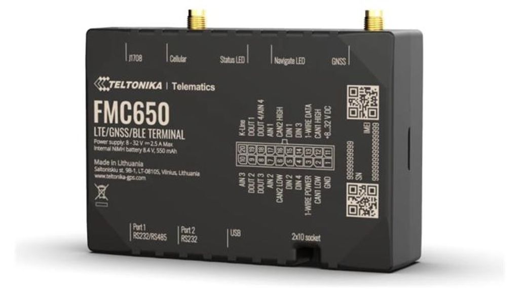 Teltonika · Rastreador GPS · FMC650 · Vehículo · LTE - Imagen del producto 