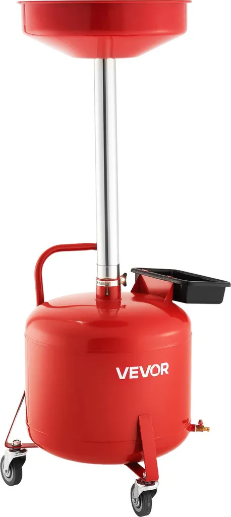 Récupérateur d'Huile 30L à Hauteur Réglable avec Caisse à Outils