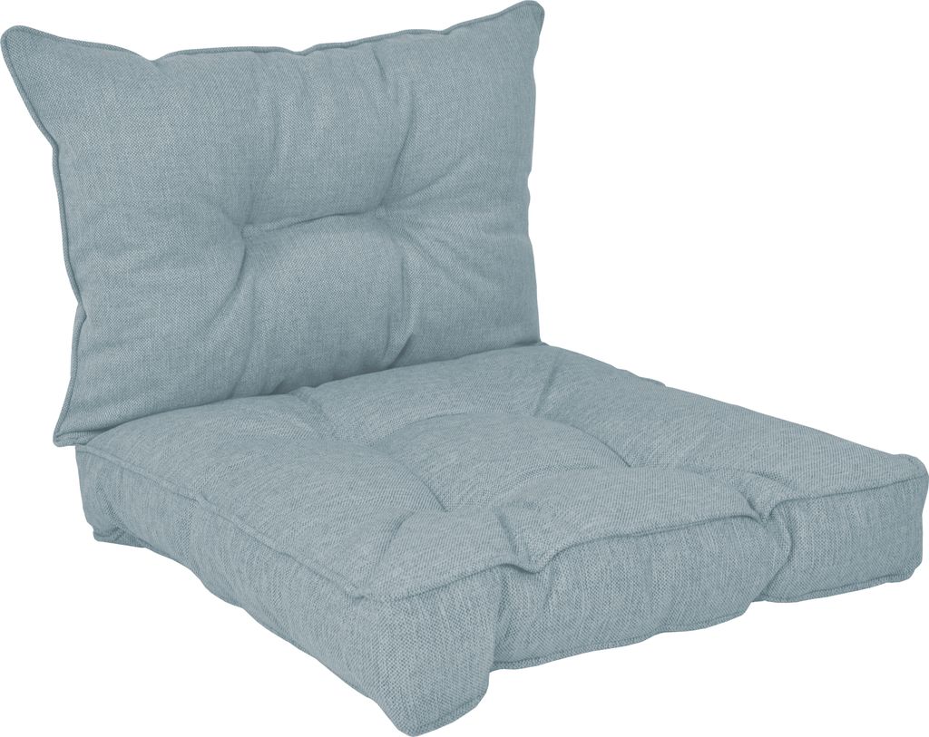 POKAR Loungekissen Sitzkissen Sitzauflagen Stuhl Stuhlkissen für Stuhl, Farbe:Blau, Size:2er Set (60x60 + 60x40)