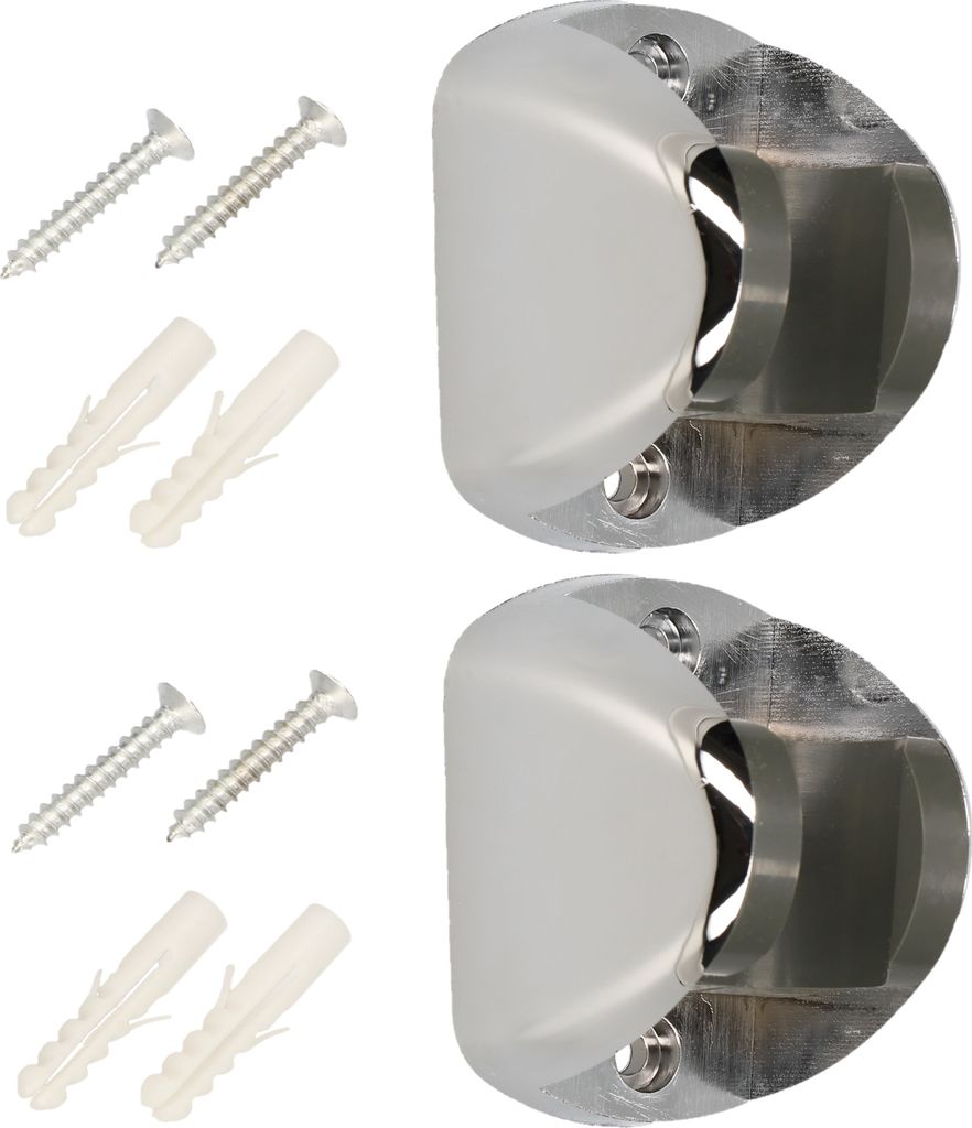 KOTARBAU 2er Set Brausehalter 60x45mm Verstellbar Universal Verchromt Kompletter Satz