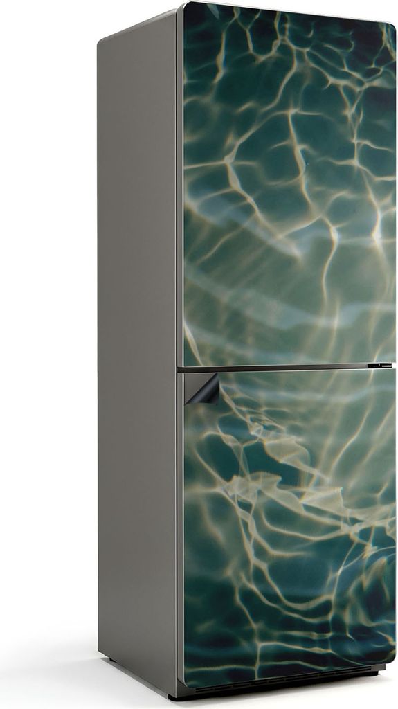 Wellen im Wasser in Bewegung – Magnetische Kühlschrank Abdeckung – Dekorfolie magnetisch Küche – Kühlschrank Magnet Deko – selbstklebend...