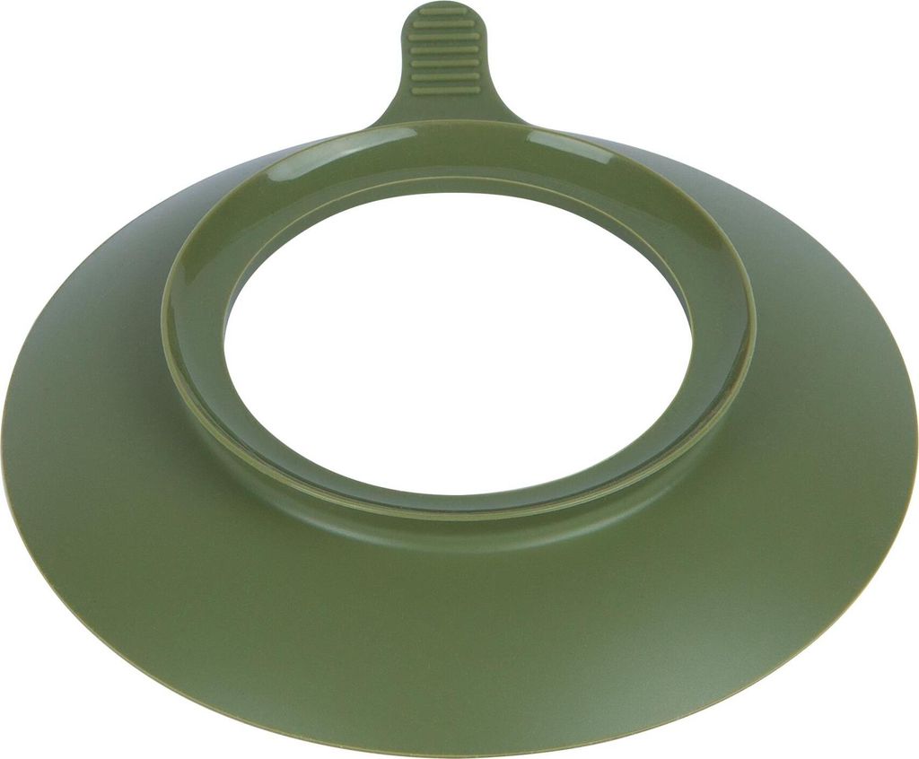 1x Olivgrün Kinder Bambus Plattensauger - Silikon Bleib Dran Halter Dichtung für Naturfaser Baby Kleinkind Platten - Von Tiny Dining