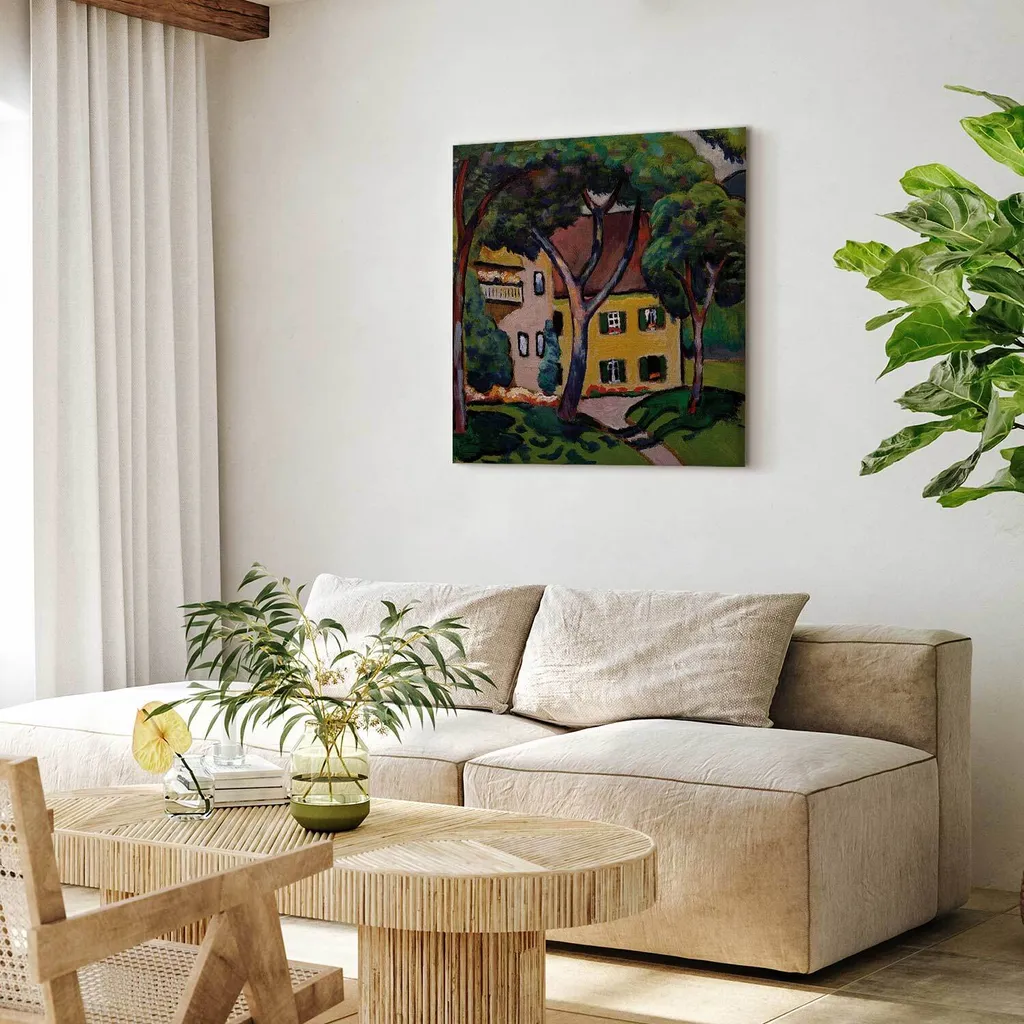 Offerta Quadro August Macke 60x60 cm - Stampa su Tela Alta Qualità - 3