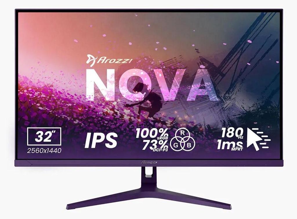 AROZZI AZ-NO-32T2K180-PP Arozzi TFT Nova 32" IPS 180Hz lila Obrázek produktu 