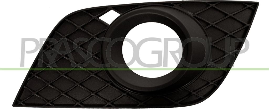 PRASCO Lüftungsgitter Grill Stoßfänger passend für MERCEDES-BENZ M-Klasse (W164) mit Loch/Löchern für Nebellampen Schwarz