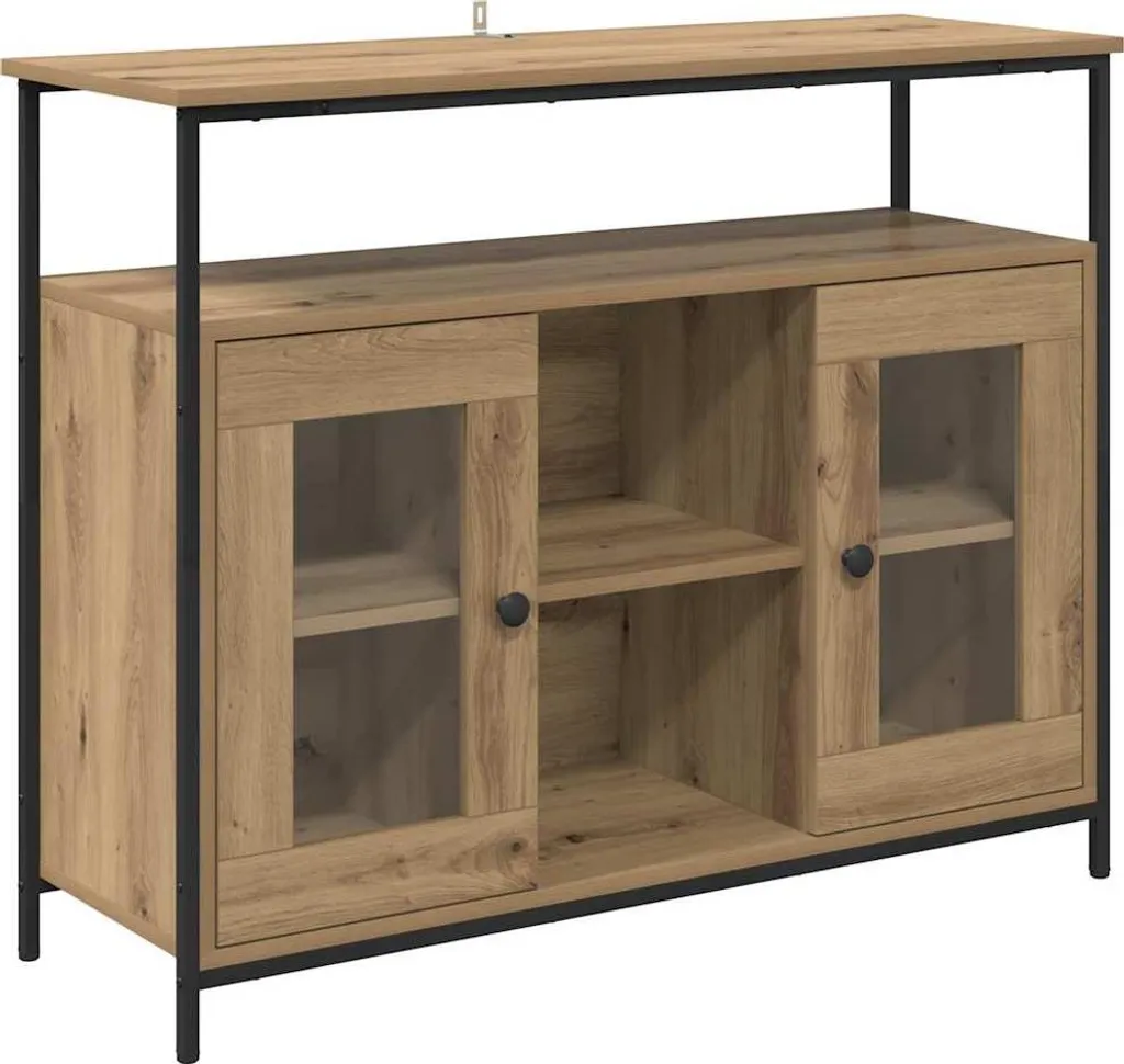 Credenza Rovere Artigianale SYFAX™ 100x35x80 cm | Mobile in Multistrato