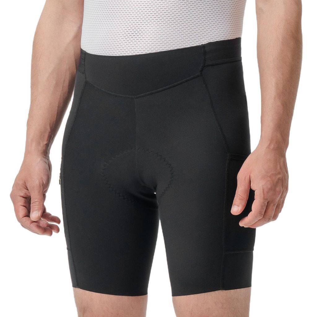 ROCKBROS Road to Sky Atmungsaktive Schnelltrocknende Fahrradhose Kurz mit Taschen für Sommer, Gepolsterte Radlerhose Herren, Schwarz 3XL