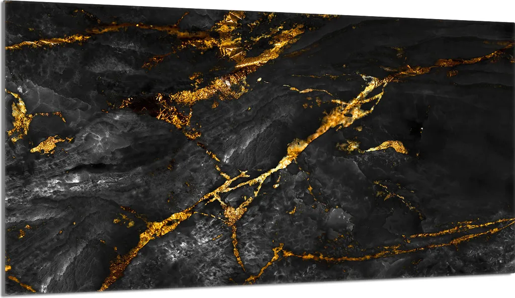 Coprifornelli Universale 90x52 Marmo Oro - Protezione Vetro per Induzione