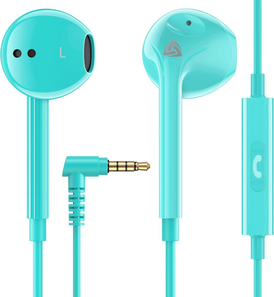 LUDOS Zenith In-Ear Kopfhörer mit Kabel und Mikrofon – 3,5 mm Klinke, klarer Stereosound, Bassstark, Kompatibel mit iPhone, iPad, Samsung, Laptop