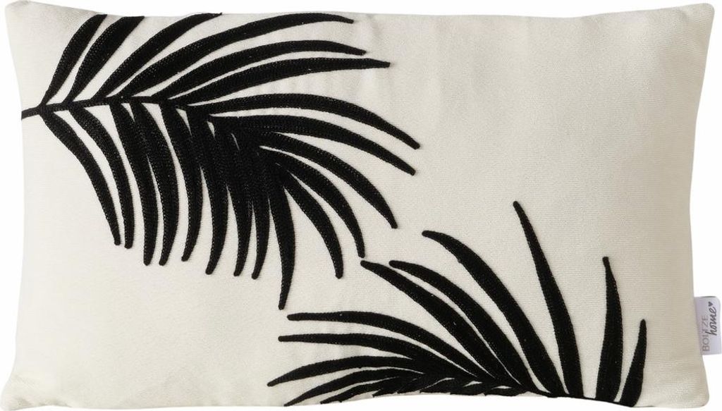 Boltze PARNA Dekokissen, 30x50cm, beige/schwarz, mit 3D Produktbild 