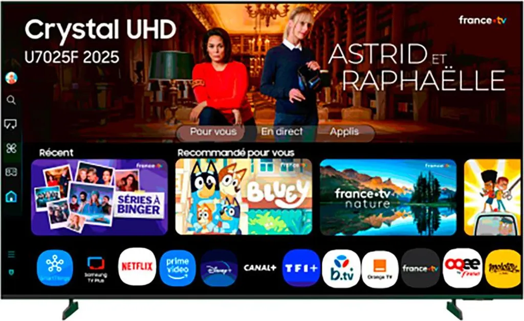 Téléviseur 4K de 50 pouces Samsung TU50U7025FK avec prise Europe