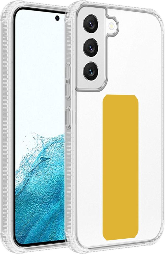 Cadorabo Schutzhülle für Samsung Galaxy S22 Hülle in Gelb Etui TPU Silikon Case Cover Standfunktion