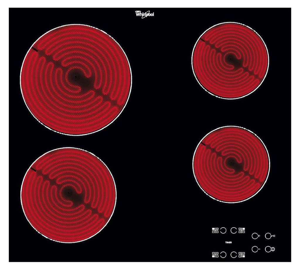 Plaque Vitrocéramique Whirlpool AKT8090NE 6200W Noire Image du produit 