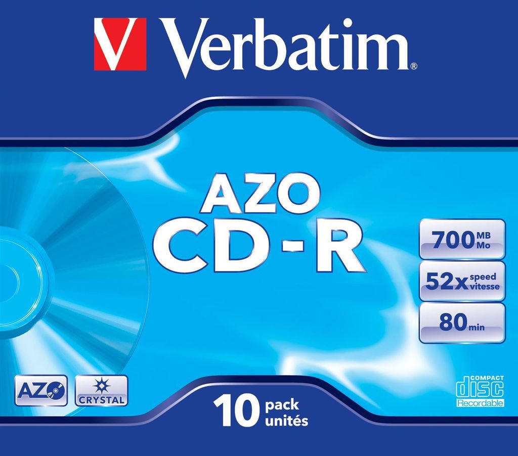 Verbatim CD-R 80 52F confezione da 10 pezzi Immagine del prodotto 