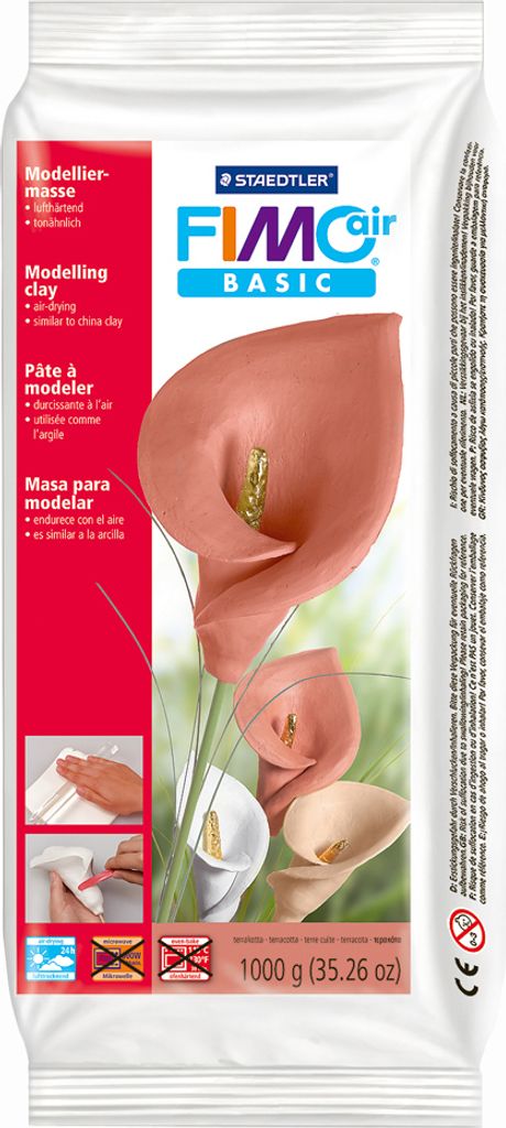 FIMO air BASIC Modelliermasse lufthärtend terrakotta tonähnlich 1.000 g