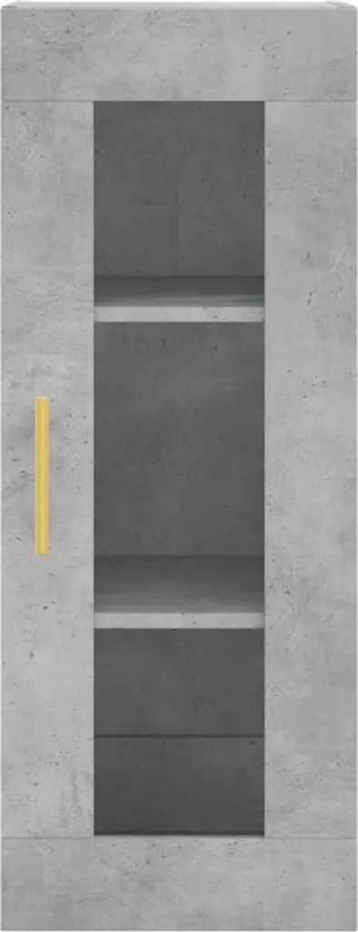 VIDAXL - Credenza Grigio Cemento 34,5x34x180 Cm In Legno Mu 3199013