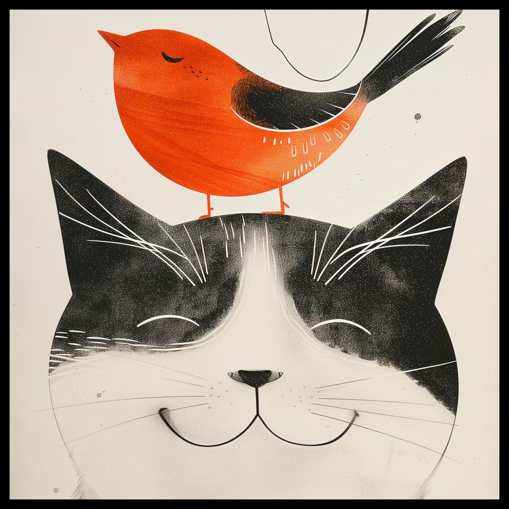 Plakat 50x50cm Dicke Freund