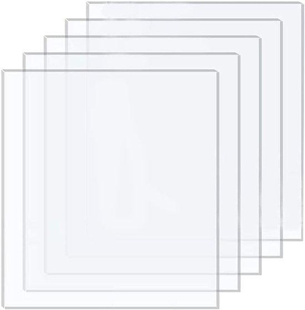 Transparenz Acrylplatten Pack 5 Stück 2 mm Transparante Acrylglas Paneel für Fotolijsten und Ausstellungen