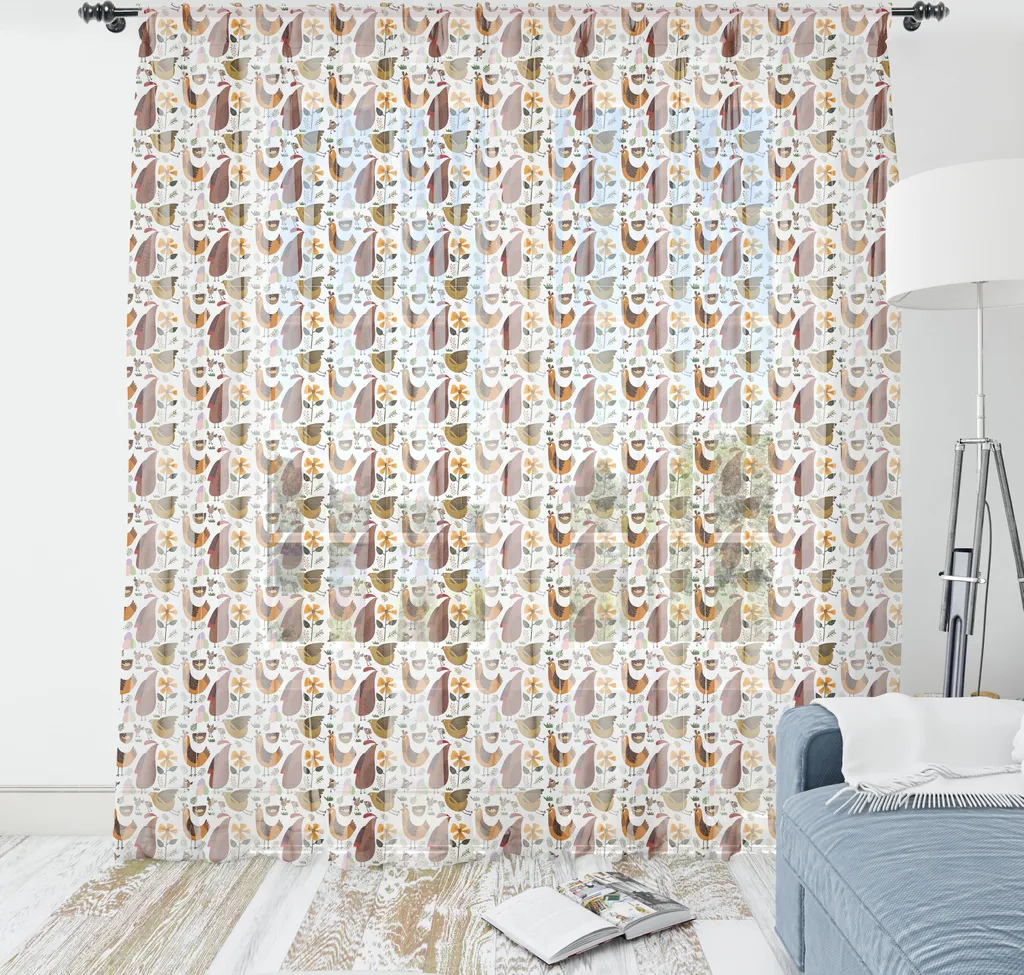 Arazzo Parete XXL ABAKUHAUS 274x274 - Galline Cartoon Sconto